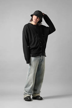 画像をギャラリービューアに読み込む, ISABEL BENENATO Biological Knit Cardigan (BLACK)