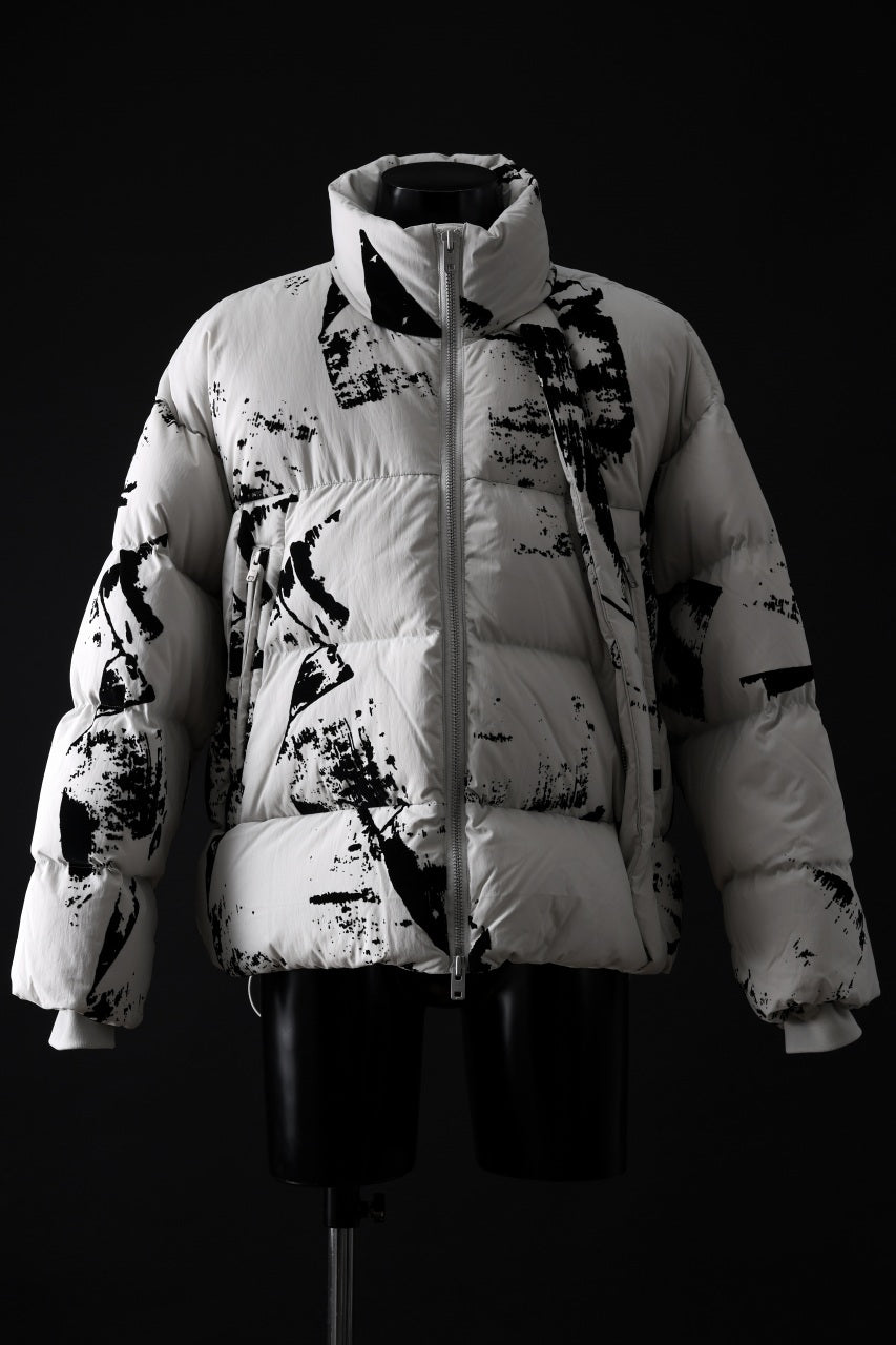 Y-3 Yohji Yamamoto FLOCK PUFFER JACKET / PERTEX® (BLACK + GRAY)