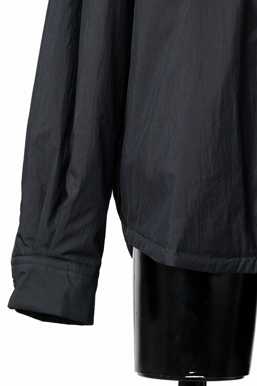 Ten c PADDED SHIRT / PIECE DYED COTTON/NYLON POPLIN (BLACK)