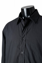 画像をギャラリービューアに読み込む, Ten c PADDED SHIRT / PIECE DYED COTTON/NYLON POPLIN (BLACK)