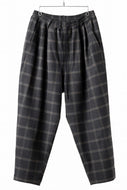 N/07 exclusive EASY WAIST TAPERED PANTS / T/R DOUBLE SIDE BRUSHED 2WAY STRETCH (CHECK)