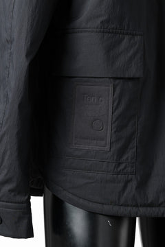 画像をギャラリービューアに読み込む, Ten c PADDED SHIRT / PIECE DYED COTTON/NYLON POPLIN (BLACK)