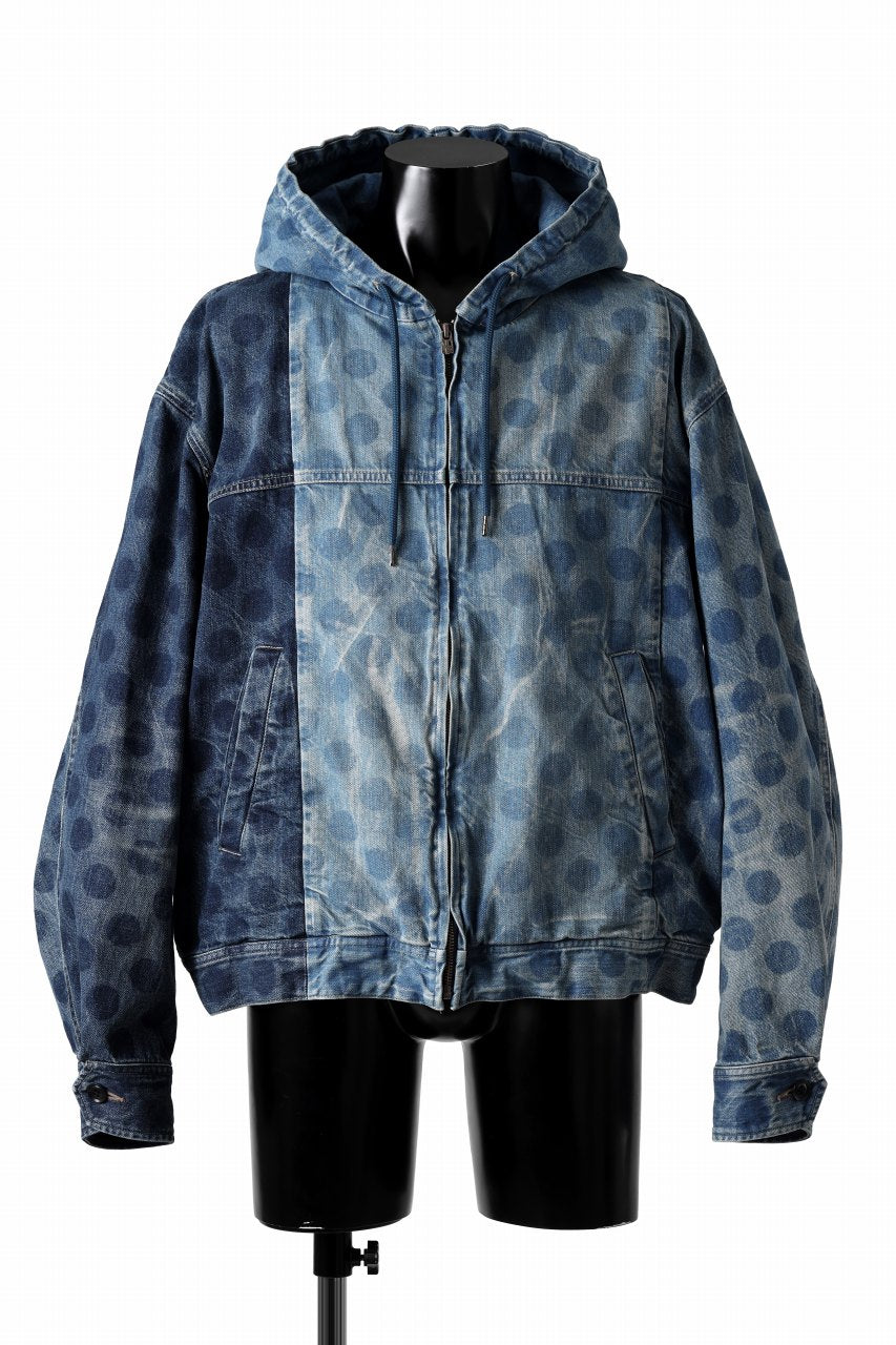 FACETASM DOT DENIM HOODED JACKET (INDIGO)