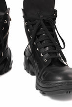 Load image into Gallery viewer, A.F ARTEFACT x Portaille LACE &amp; BIAS ZIP ALEXANDER BOOTS / WAXED HORSE LEAHER (ALL BLACK)