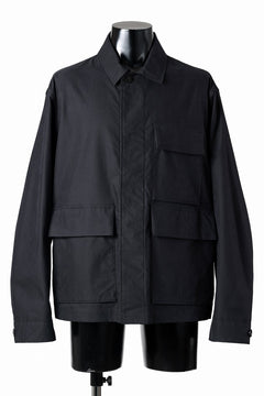 画像をギャラリービューアに読み込む, Ten c MIDLAYER FIELD JACKET / PIECE DYED CONYPE MICRO-FIBER (BLACK)