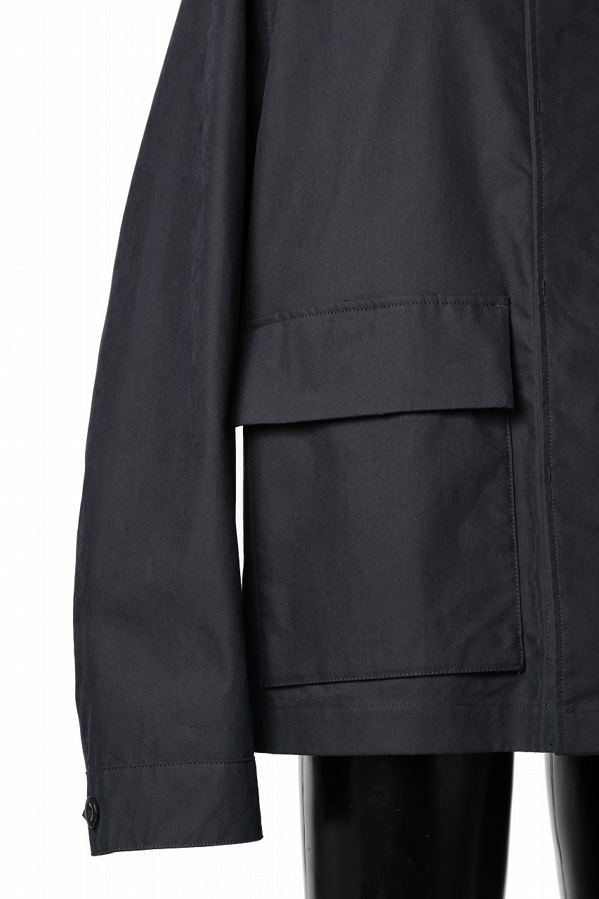 Ten c MIDLAYER FIELD JACKET / PIECE DYED CONYPE MICRO-FIBER (BLACK)