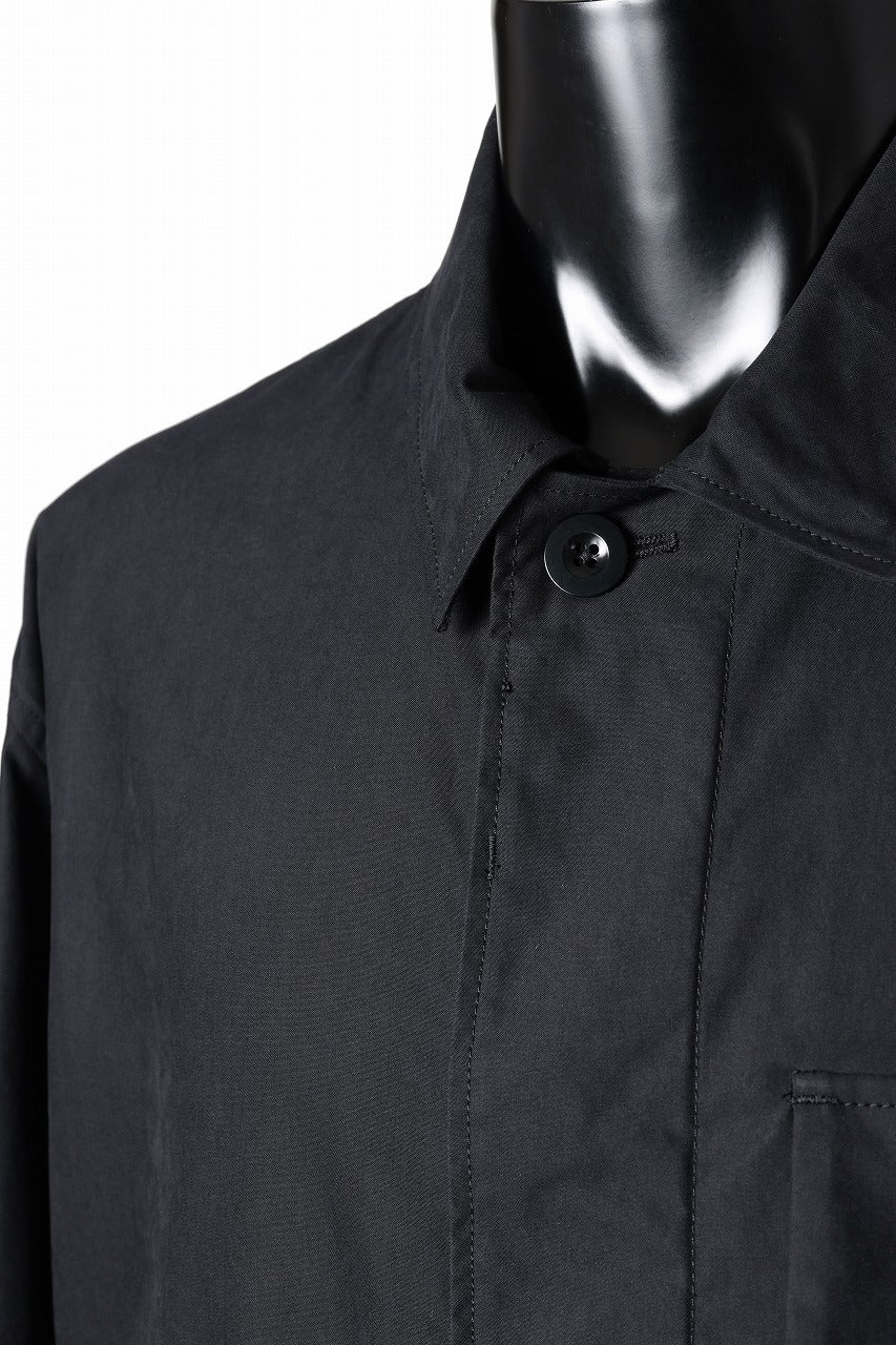 Load image into Gallery viewer, Ten c MIDLAYER FIELD JACKET / PIECE DYED CONYPE MICRO-FIBER (BLACK)