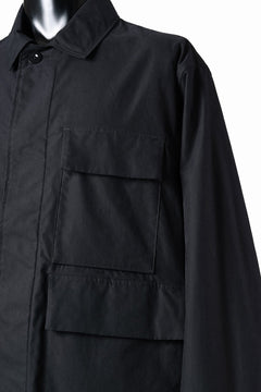 画像をギャラリービューアに読み込む, Ten c MIDLAYER FIELD JACKET / PIECE DYED CONYPE MICRO-FIBER (BLACK)