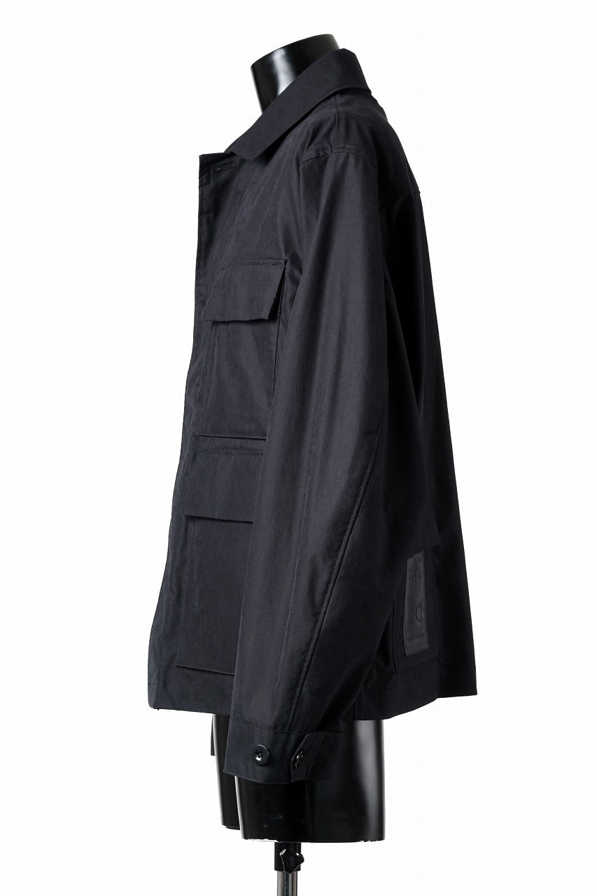 Ten c MIDLAYER FIELD JACKET / PIECE DYED CONYPE MICRO-FIBER (BLACK)