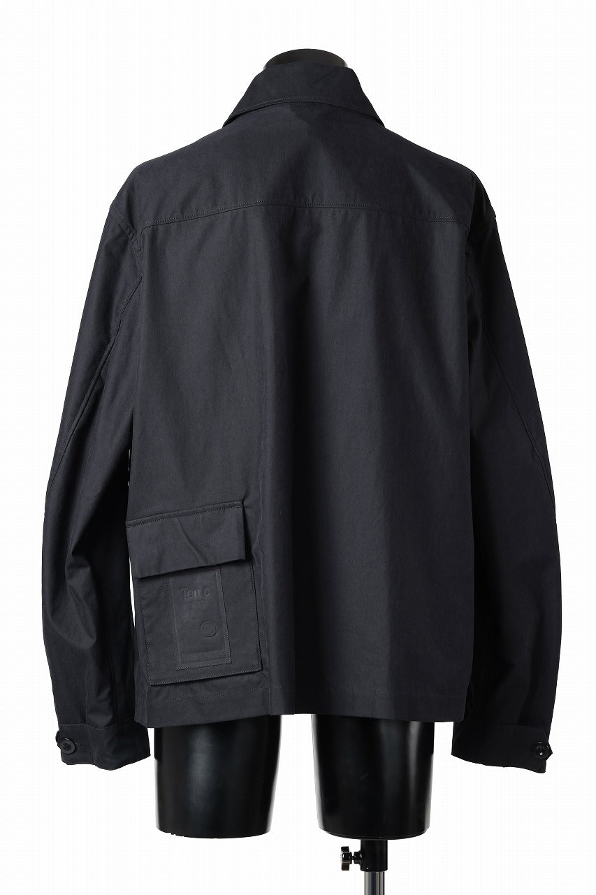 画像をギャラリービューアに読み込む, Ten c MIDLAYER FIELD JACKET / PIECE DYED CONYPE MICRO-FIBER (BLACK)