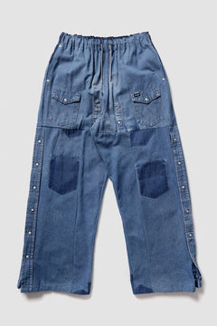 Load image into Gallery viewer, CHANGES LOOSEY REMAKE PANTS  / MADE BY VTG Wrangler SHIRT (INDIGO #A)