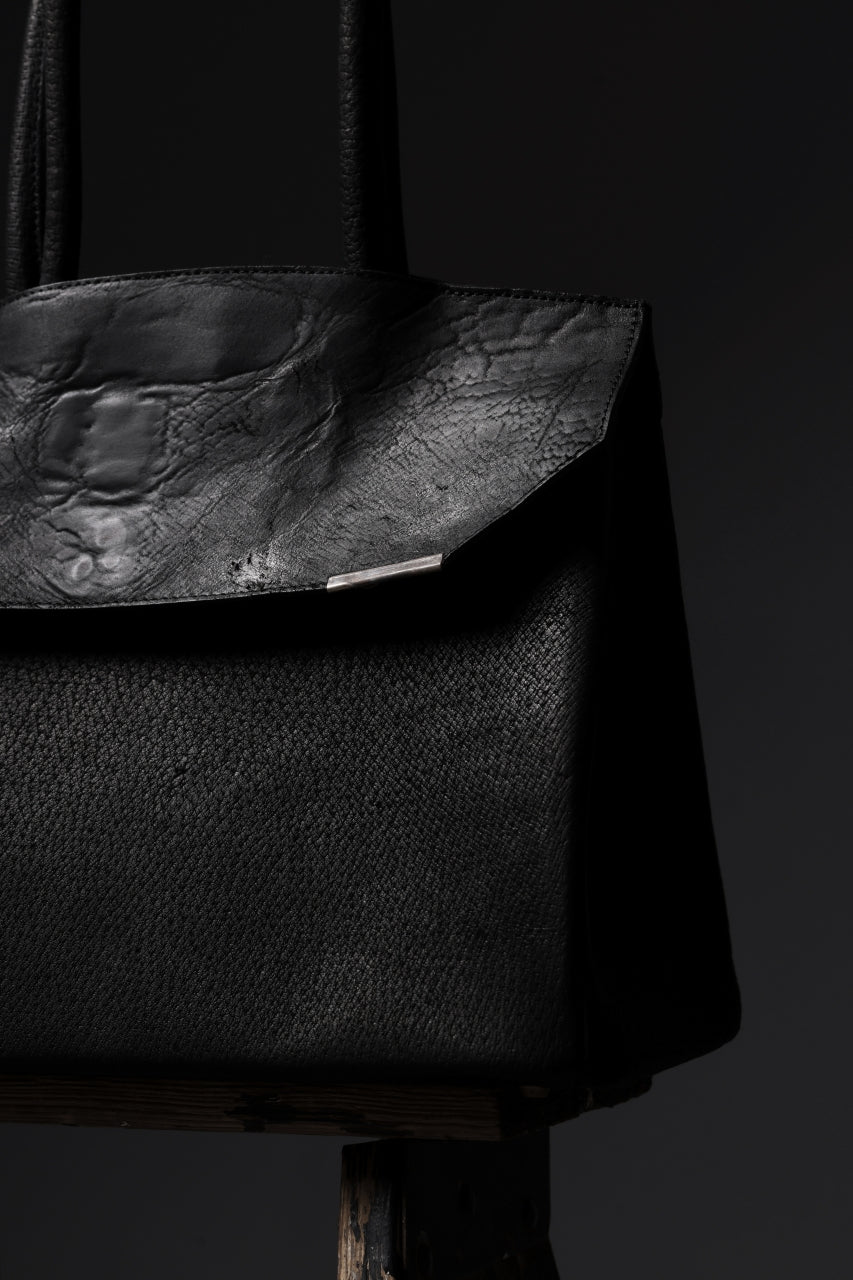画像をギャラリービューアに読み込む, ierib exclusive TYPE-Ⅱ Bark Bag 30 / Wild Boar + Waxed Horse Butt Leather (BLACK)
