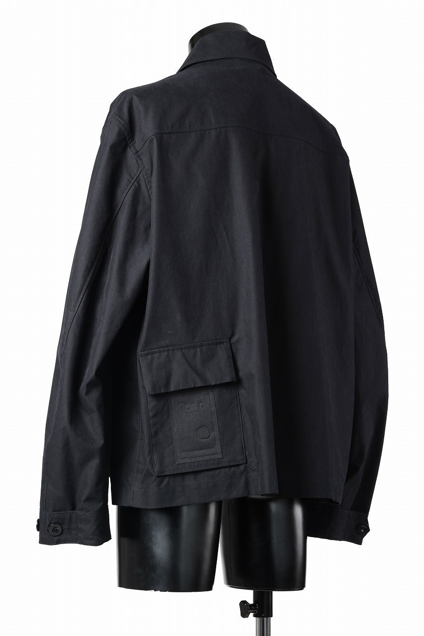 Ten c MIDLAYER FIELD JACKET / PIECE DYED CONYPE MICRO-FIBER (BLACK)