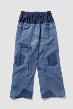 Load image into Gallery viewer, CHANGES LOOSEY REMAKE PANTS  / MADE BY VTG Wrangler SHIRT (INDIGO #A)