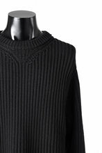 画像をギャラリービューアに読み込む, Ten c RIB SWEATER / MERINO WOOL EXTRA FINE (BLACK)