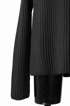 画像をギャラリービューアに読み込む, Ten c RIB SWEATER / MERINO WOOL EXTRA FINE (BLACK)