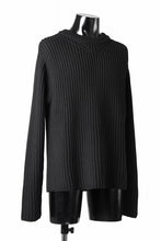 画像をギャラリービューアに読み込む, Ten c RIB SWEATER / MERINO WOOL EXTRA FINE (BLACK)