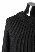 Load image into Gallery viewer, Ten c RIB SWEATER / MERINO WOOL EXTRA FINE (BLACK)