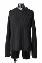 画像をギャラリービューアに読み込む, Ten c RIB SWEATER / MERINO WOOL EXTRA FINE (BLACK)