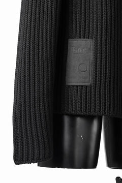 画像をギャラリービューアに読み込む, Ten c RIB SWEATER / MERINO WOOL EXTRA FINE (BLACK)