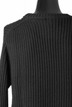 Load image into Gallery viewer, Ten c RIB SWEATER / MERINO WOOL EXTRA FINE (BLACK)