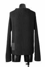 Load image into Gallery viewer, Ten c RIB SWEATER / MERINO WOOL EXTRA FINE (BLACK)