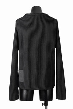 画像をギャラリービューアに読み込む, Ten c RIB SWEATER / MERINO WOOL EXTRA FINE (BLACK)