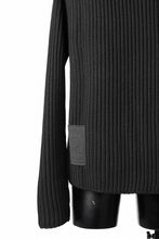 Load image into Gallery viewer, Ten c RIB SWEATER / MERINO WOOL EXTRA FINE (BLACK)