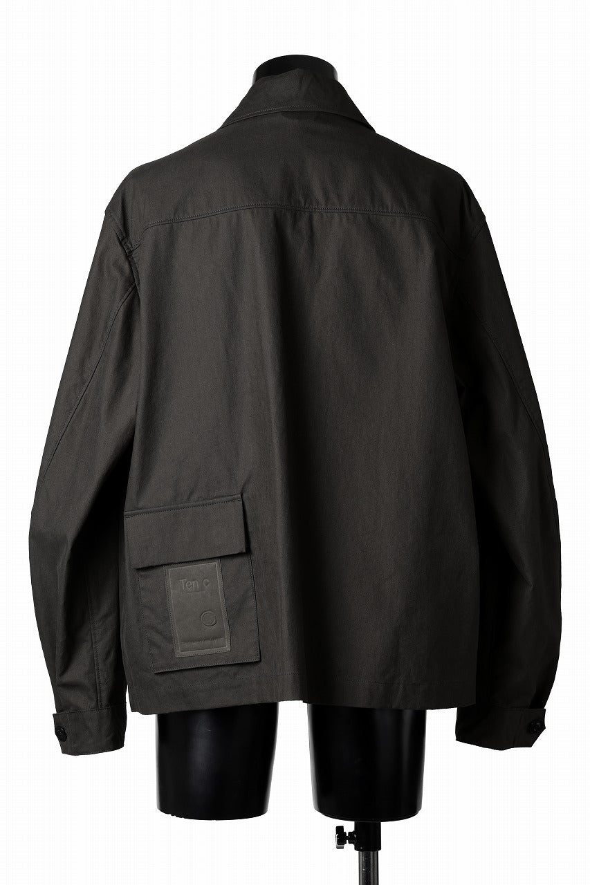 画像をギャラリービューアに読み込む, Ten c MIDLAYER FIELD JACKET / PIECE DYED CONYPE MICRO-FIBER (DARK OLIVE)