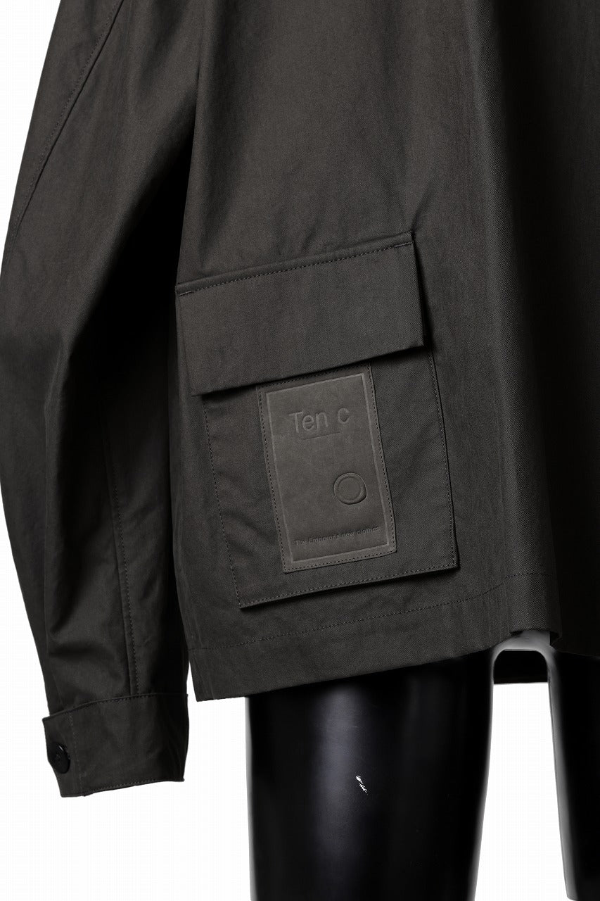 Load image into Gallery viewer, Ten c MIDLAYER FIELD JACKET / PIECE DYED CONYPE MICRO-FIBER (DARK OLIVE)