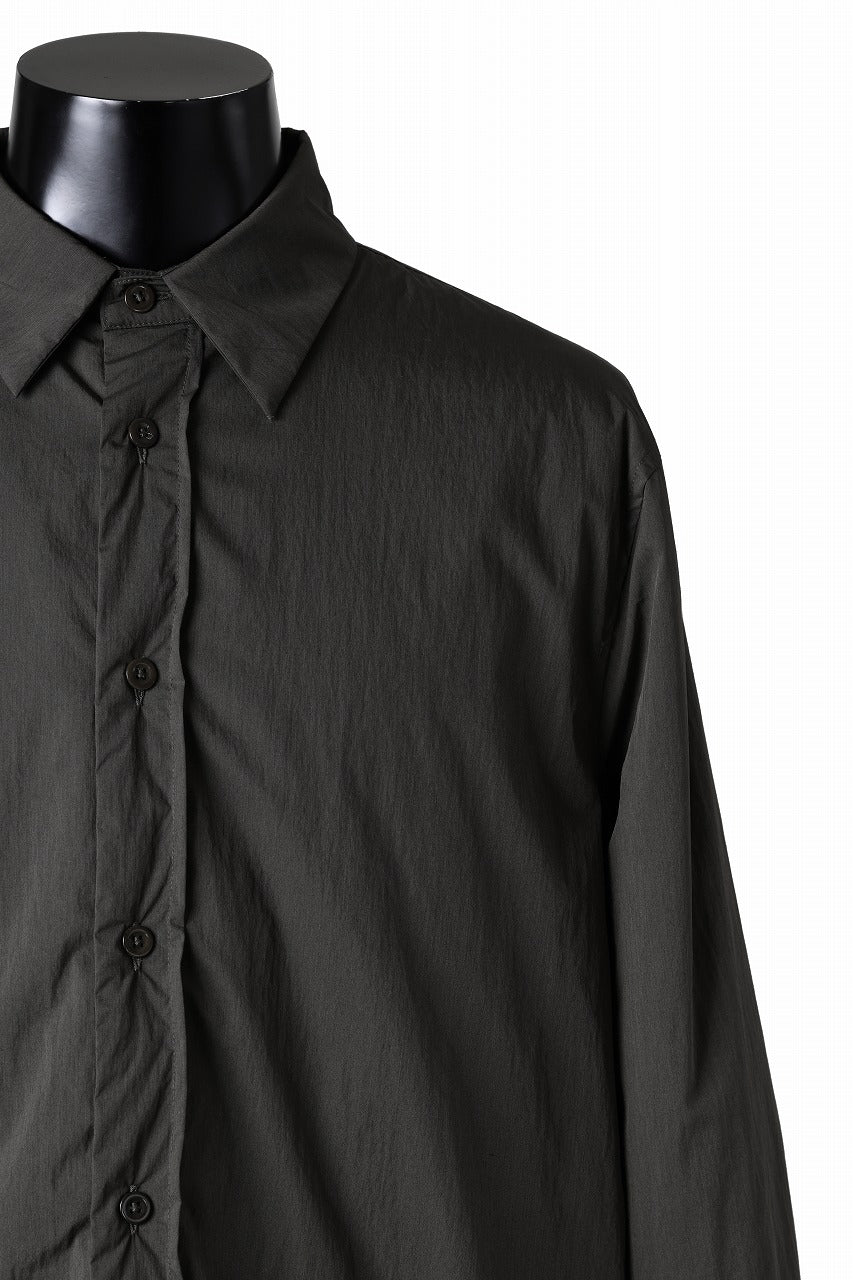 Ten c PADDED SHIRT / PIECE DYED COTTON/NYLON POPLIN (DARK GREEN)