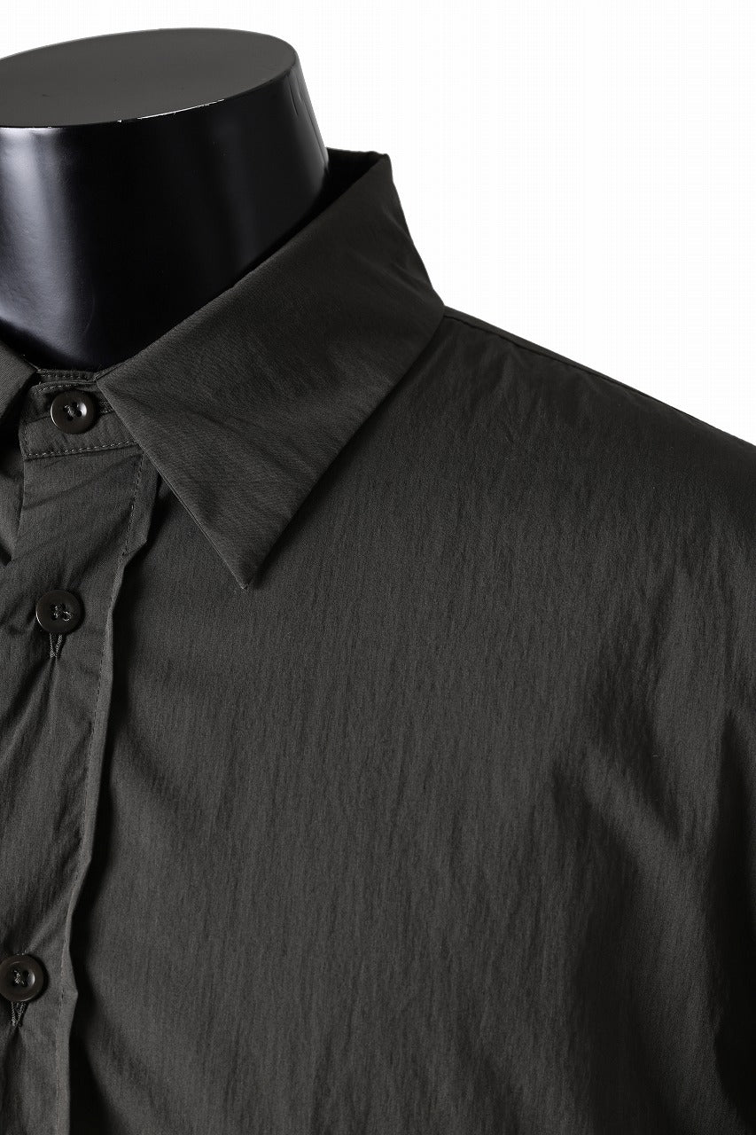 Ten c PADDED SHIRT / PIECE DYED COTTON/NYLON POPLIN (DARK GREEN)