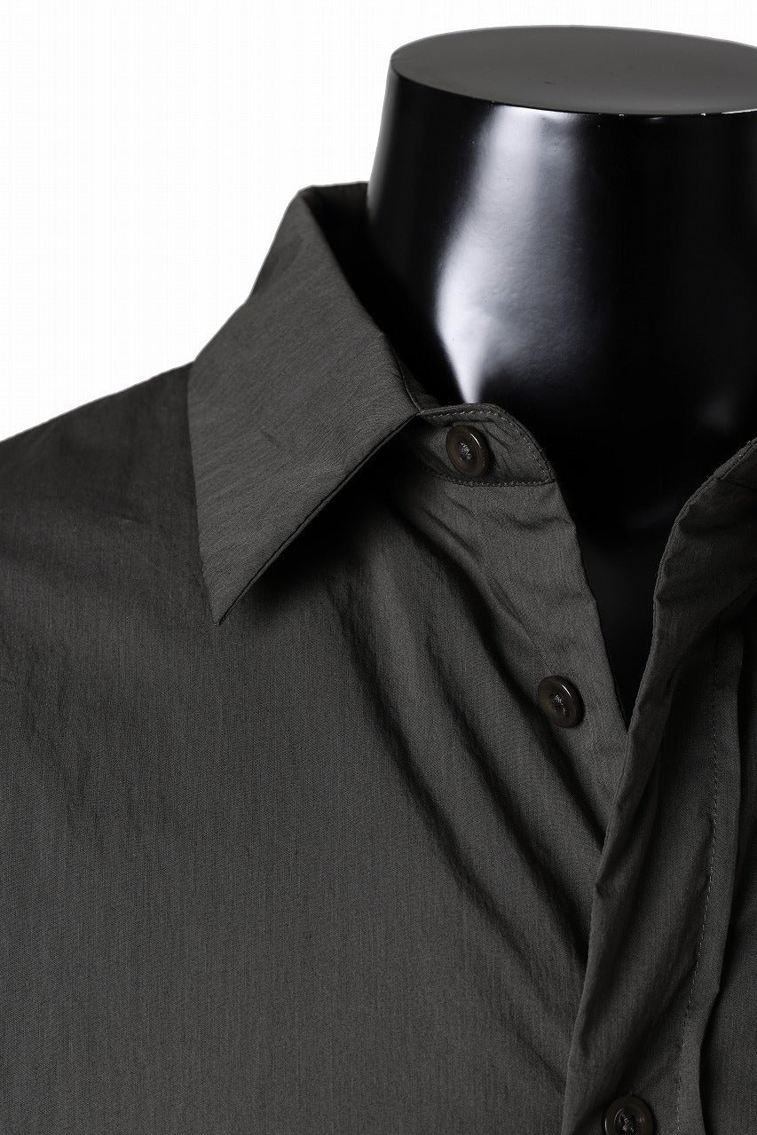 Ten c PADDED SHIRT / PIECE DYED COTTON/NYLON POPLIN (DARK GREEN)