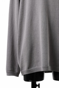 Load image into Gallery viewer, Y&#39;s for men ROUND NECK L/S KNIT TOPS / 12G PLAIN STITCH COLIRA (CHARCOAL)