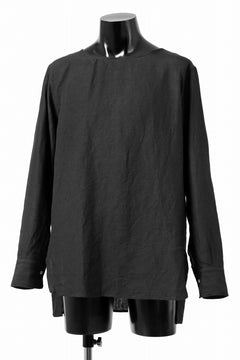 Load image into Gallery viewer, sus-sous sleeping shirts / 25/1 linen natural washer (BLACK)