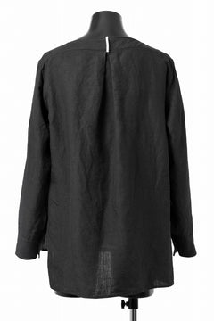 Load image into Gallery viewer, sus-sous sleeping shirts / 25/1 linen natural washer (BLACK)