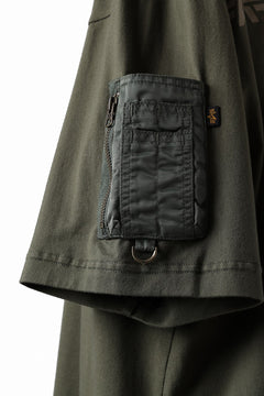 画像をギャラリービューアに読み込む, MASTERMIND WORLD x ALPHA INDUSTRIES CIGER POCKET OVERSIZED T-SHIRT (OLIVE)