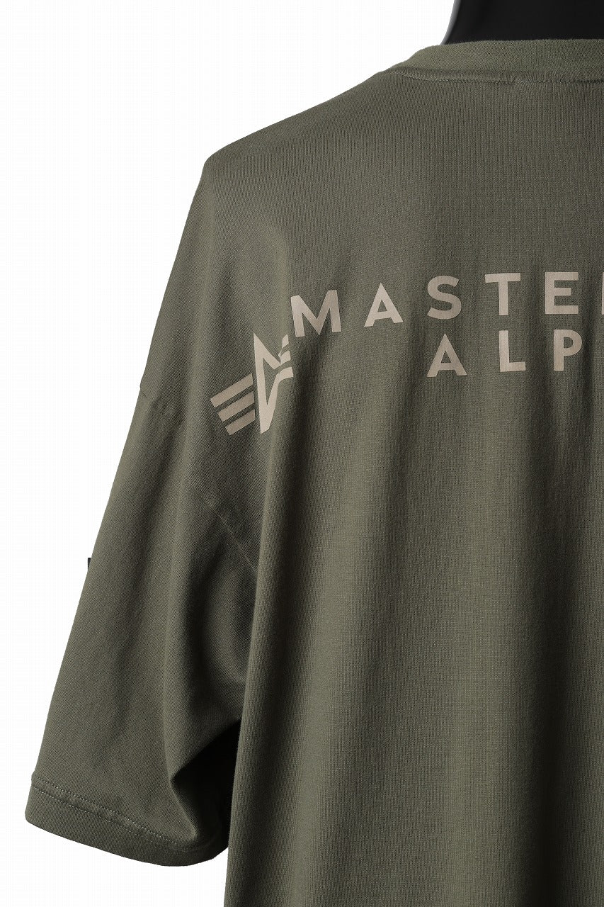 MASTERMIND WORLD x ALPHA INDUSTRIES CIGER POCKET OVERSIZED T-SHIRT (OLIVE)