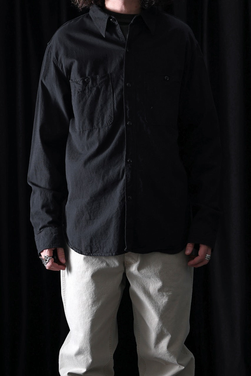 Load image into Gallery viewer, FULLCOUNT SELVEDGE CHAMBRAY SHIRT(BLACK)