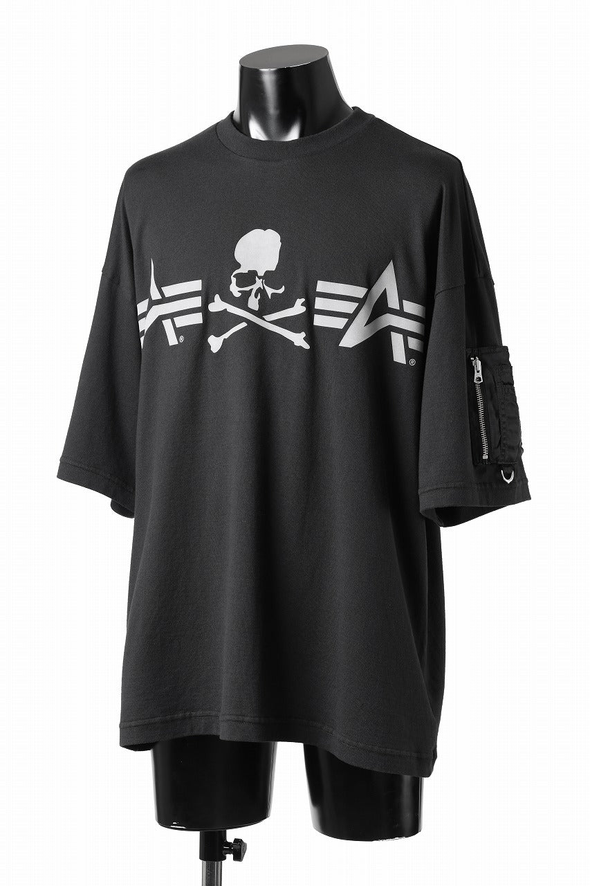 MASTERMIND WORLD x ALPHA INDUSTRIES CIGER POCKET OVERSIZED T-SHIRT (BLACK)