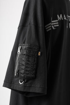 画像をギャラリービューアに読み込む, MASTERMIND WORLD x ALPHA INDUSTRIES CIGER POCKET OVERSIZED T-SHIRT (BLACK)