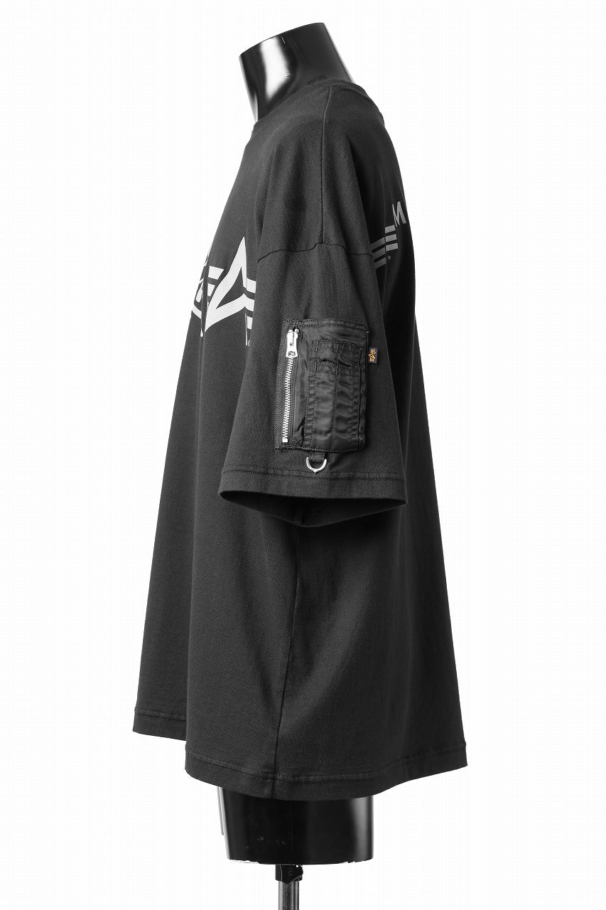 MASTERMIND WORLD x ALPHA INDUSTRIES CIGER POCKET OVERSIZED T-SHIRT (BLACK)