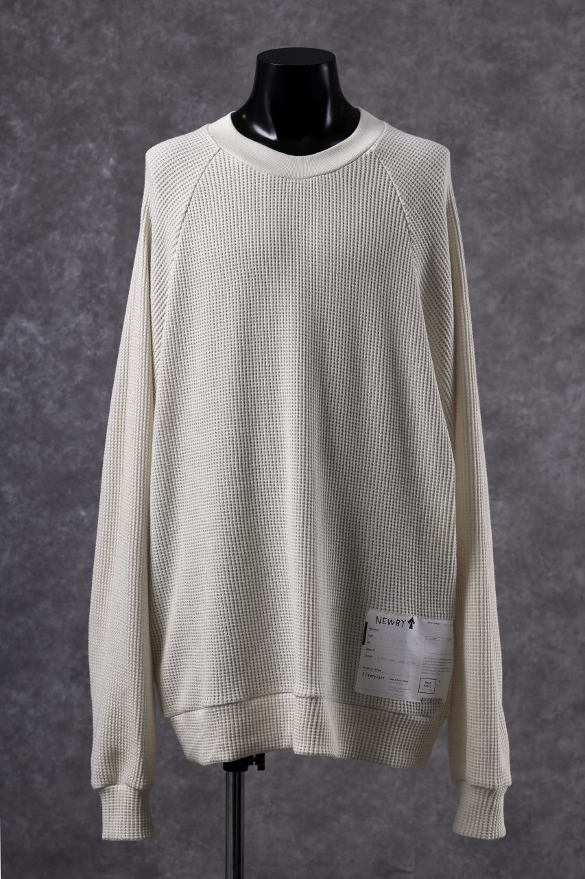A.F ARTEFACT OVER SIZED DOLMAN LONG PULL OVER / WAFFLE COTTON JERSEY (IVORY)