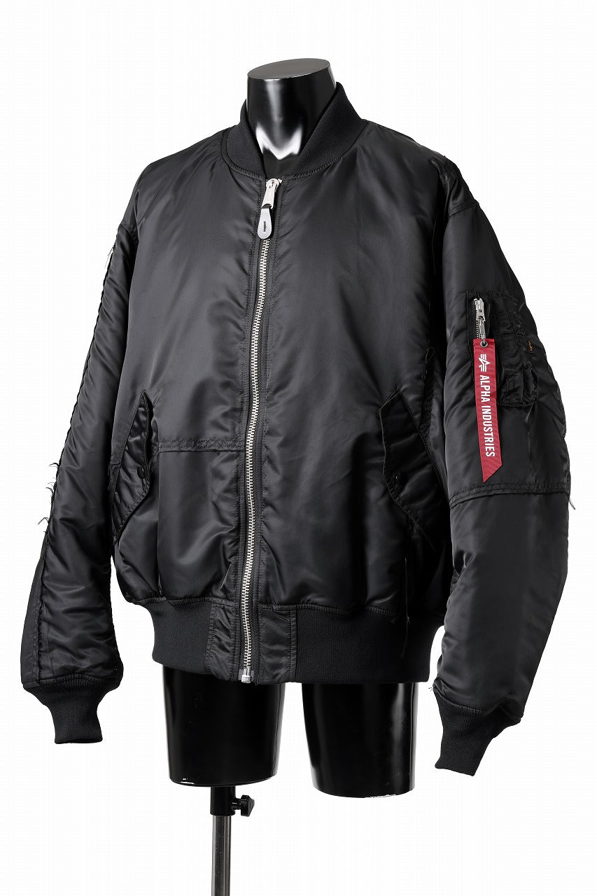 MASTERMIND WORLD x ALPHA INDUSTRIES REVERSIBLE MA-1 JACKET (BLACK)