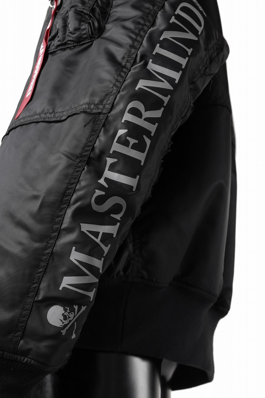 MASTERMIND WORLD x ALPHA INDUSTRIES REVERSIBLE MA-1 JACKET (BLACK)