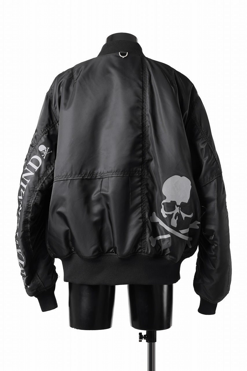 MASTERMIND WORLD x ALPHA INDUSTRIES REVERSIBLE MA-1 JACKET (BLACK)