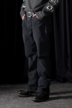 画像をギャラリービューアに読み込む, CHANGES x LOOM exclusive REMAKE REGULAR FIT CARPENTER PANTS / VINTAGE DUCK FABRIC (STONE WASHED) (BLACK #F)