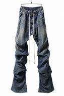 A.F ARTEFACT TUCK VOLUME BAGGY PANTS / FADED DENIM (INDIGO BLUE)