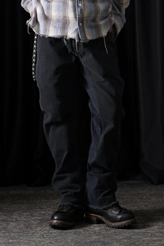 画像をギャラリービューアに読み込む, CHANGES x LOOM exclusive REMAKE REGULAR FIT CARPENTER PANTS / VINTAGE DUCK FABRIC (STONE WASHED) (BLACK #I)