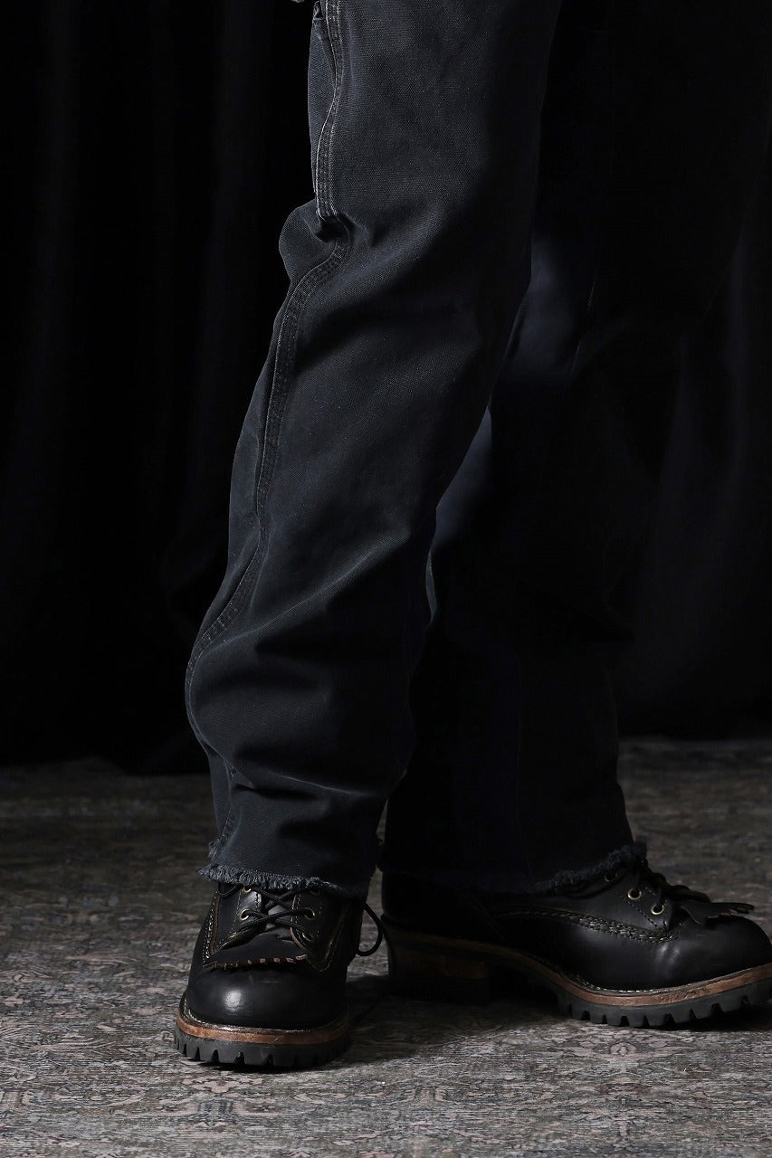 画像をギャラリービューアに読み込む, CHANGES x LOOM exclusive REMAKE REGULAR FIT CARPENTER PANTS / VINTAGE DUCK FABRIC (STONE WASHED) (BLACK #I)